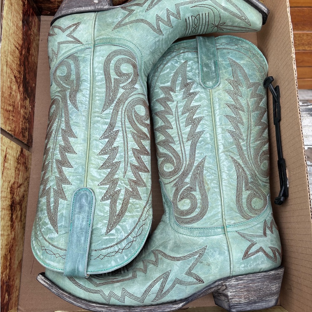 Old Gringo 13” Nevada Western Boots Aqua/Turquoise. Size 9.5. Brand new in box.